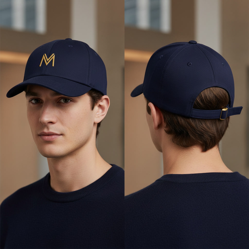 Maison Velour Cap Navy Men