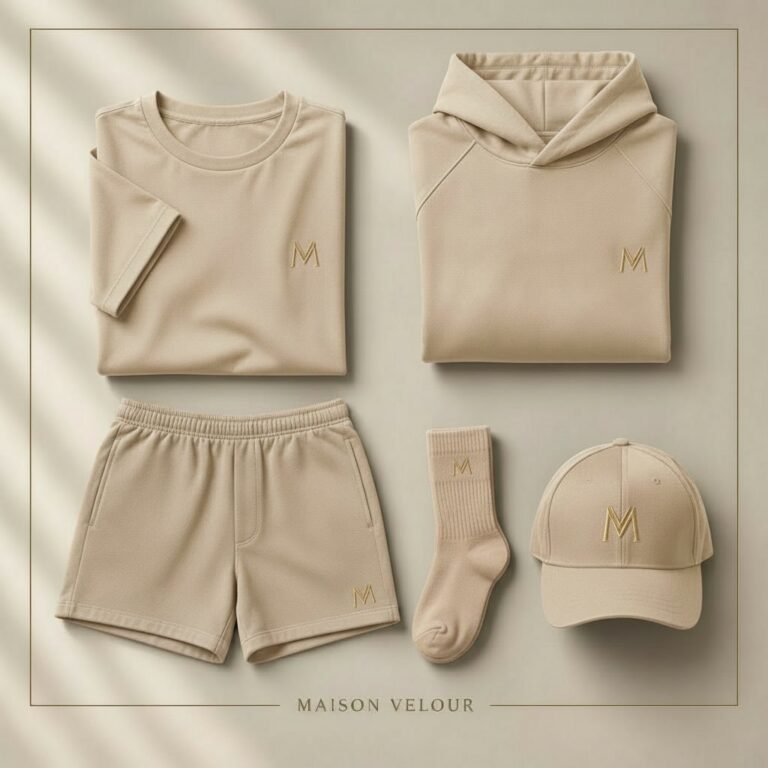 Maison Velour Beige Set