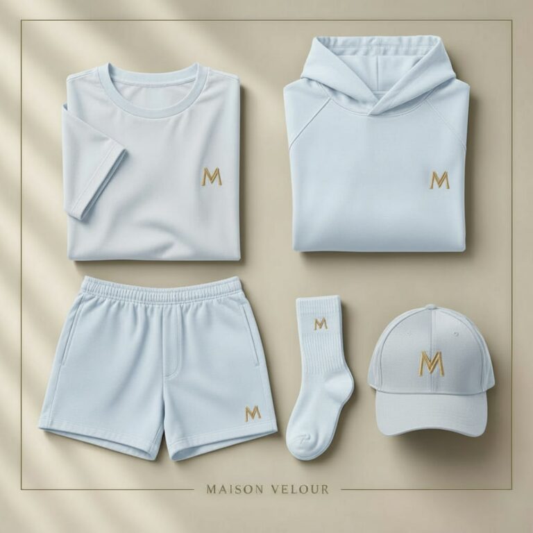 Maison Velour Light Blue Set