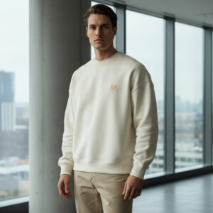 Men Crewneck Sweatshirt Cream