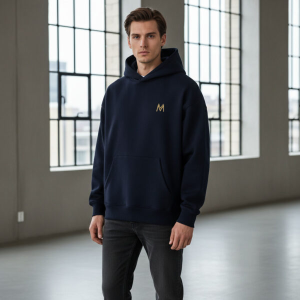 Men Premium Heavy Hoodie Navy