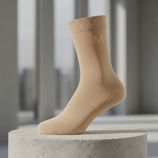 Men Socks Beige