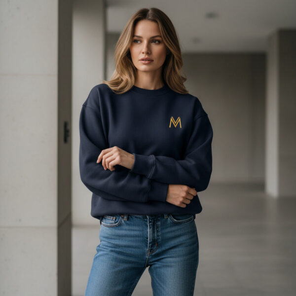 Women Crewneck Sweatshirt Navy
