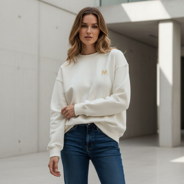 Women Crewneck Sweatshirt Off-White