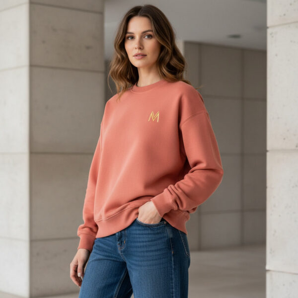 Women Crewneck Sweatshirt Salmon