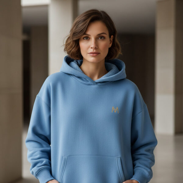 Women Premium Heavy Hoodie Light Blue